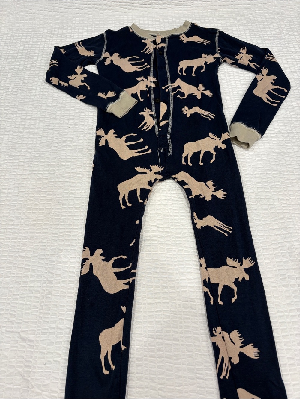 Lazy One Kids Navy One-Piece Pajamas with Tan Moose Print
Estimated size 6-8 yrs